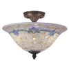 Johanna Mosaic 3-Light Antique Brass Finish Semi-Flush Mount by Dale Tiffany -Dale Tiffany Store antique brass dale tiffany flush mount lights tm100553 64 1000