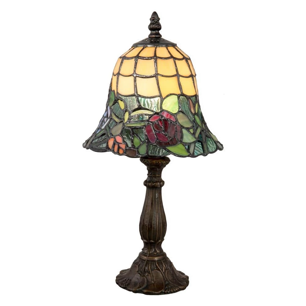 14.5 in. Antique Brass Accent Lamp with Hand Rolled Art Glass by Dale Tiffany 3 14.5 in. Antique Brass Accent Lamp with Hand Rolled Art Glass by Dale Tiffany