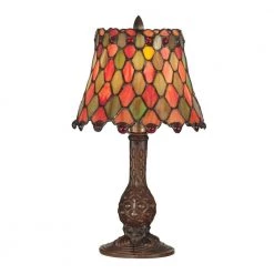 13.5 in. Manti Antique Brass Accent Lamp by Dale Tiffany