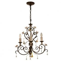 Monticello 3-Light Antique Bronze Hanging Chandelier by Dale Tiffany