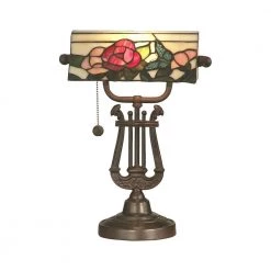 14.5 in. Broadview Bank Antique Bronze Accent Lamp by Dale Tiffany