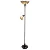 Crystal Leaf Collection 69.75 in. Antique Bronze Torchiere with Side Light by Dale Tiffany 2 Crystal Leaf Collection 69.75 in. Antique Bronze Torchiere with Side Light by Dale Tiffany -Dale Tiffany Store antique bronze dale tiffany floor lamps ftr10003 64 1000