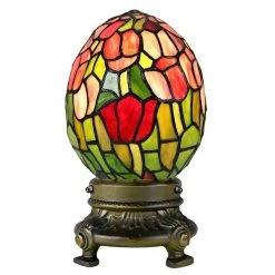 Floral 10 in. Antique Bronze Accent Lamp by Dale Tiffany