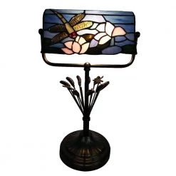 Dragonfly Bankers 17 in. Antique Bronze Accent Lamp by Dale Tiffany