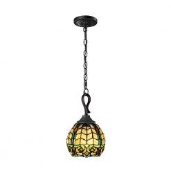 Raphael 1-Light Antique Bronze Hanging Barn Light Pendant Light by Dale Tiffany