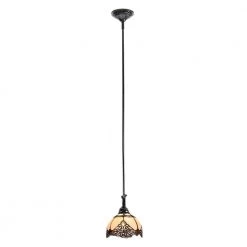 Perla 1-Light Antique Bronze Hanging Barn Light Pendant Light by Dale Tiffany