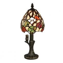 Owl Garden 14 in. Antique Bronze Metal Accent Lamp by Dale Tiffany