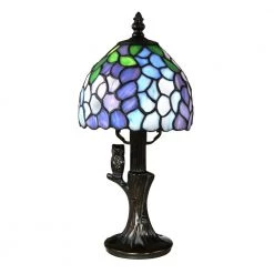 Owl Branch 13.5 in. Antique Bronze Metal Accent Lamp by Dale Tiffany