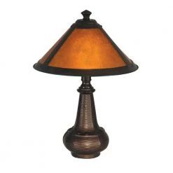 16 in. Hunter Mica Antique Bronze Accent Lamp by Dale Tiffany