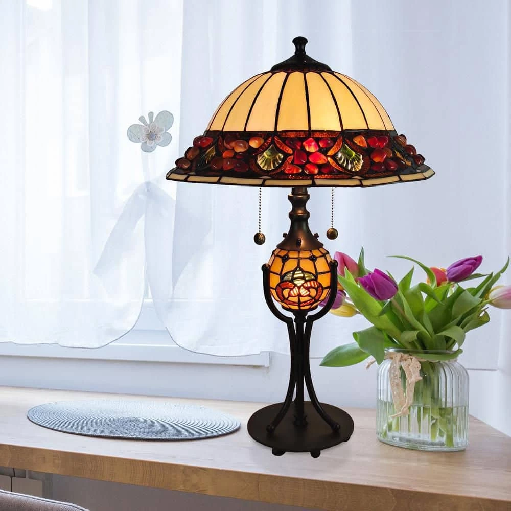 Chiara 25 in. Antique Bronze Table Lamp by Dale Tiffany 8 Chiara 25 in. Antique Bronze Table Lamp by Dale Tiffany - Image 6