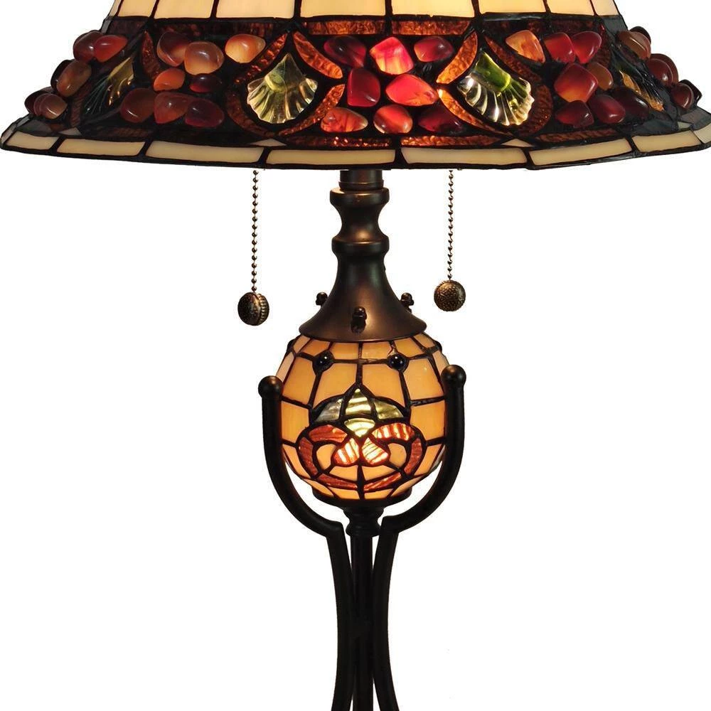 Chiara 25 in. Antique Bronze Table Lamp by Dale Tiffany 6 Chiara 25 in. Antique Bronze Table Lamp by Dale Tiffany - Image 4