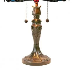 Huxley Dragonfly 22 in. Antique Bronze Table Lamp with Hand Rolled Art Glass Shade by Dale Tiffany -Dale Tiffany Store antique bronze dale tiffany table lamps tt19215 1f 1000
