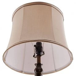 26 in. Antique Bronze/Faux Marble Table Lamp with Beige Shade, 9.5-Watt LED Bulbs Included (Set of 2) by TRUE FINE -Dale Tiffany Store antique bronze faux marble true fine table lamps 20110t 2pk 1f 1000