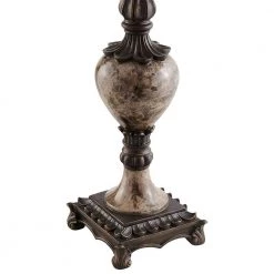 26 in. Antique Bronze/Faux Marble Table Lamp with Beige Shade, 9.5-Watt LED Bulbs Included (Set of 2) by TRUE FINE -Dale Tiffany Store antique bronze faux marble true fine table lamps 20110t 2pk 44 1000