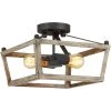 10.7 in. 2-Light Antique Bronze/Wood Tone Farmhouse Semi-Flush Mount Ceiling Light by TRUE FINE -Dale Tiffany Store antique bronze wood tone true fine flush mount lights td30003fl 64 1000