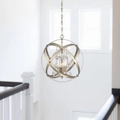 Jesslyn 16.5 in. 4-Light Antique Champagne Globe Candle Chandelier with Crystal Accents by TRUE FINE -Dale Tiffany Store antique champagne true fine chandeliers td10045c fa 1000