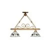 Dario 2-Light Antique Gold Chandelier by Dale Tiffany