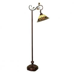 Pebblestone 60 in. Antique Golden Bronze Floor Lamp by Dale Tiffany