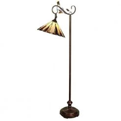 60 in. Ripley Downbridge Antique Golden Sand Floor Lamp by Dale Tiffany