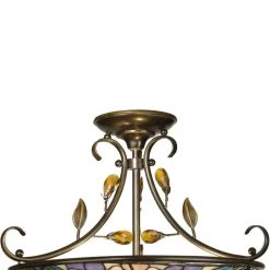 Peony Crystal 2-Light Antique Golden Sand Semi-Flush Mount Light by Dale Tiffany 8 Peony Crystal 2-Light Antique Golden Sand Semi-Flush Mount Light by Dale Tiffany -Dale Tiffany Store antique golden sand dale tiffany flush mount lights th90212 c3 1000