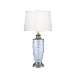 Festival 30 .25 in. Antique Nickel Table Lamp with Fabric Shade by Dale Tiffany