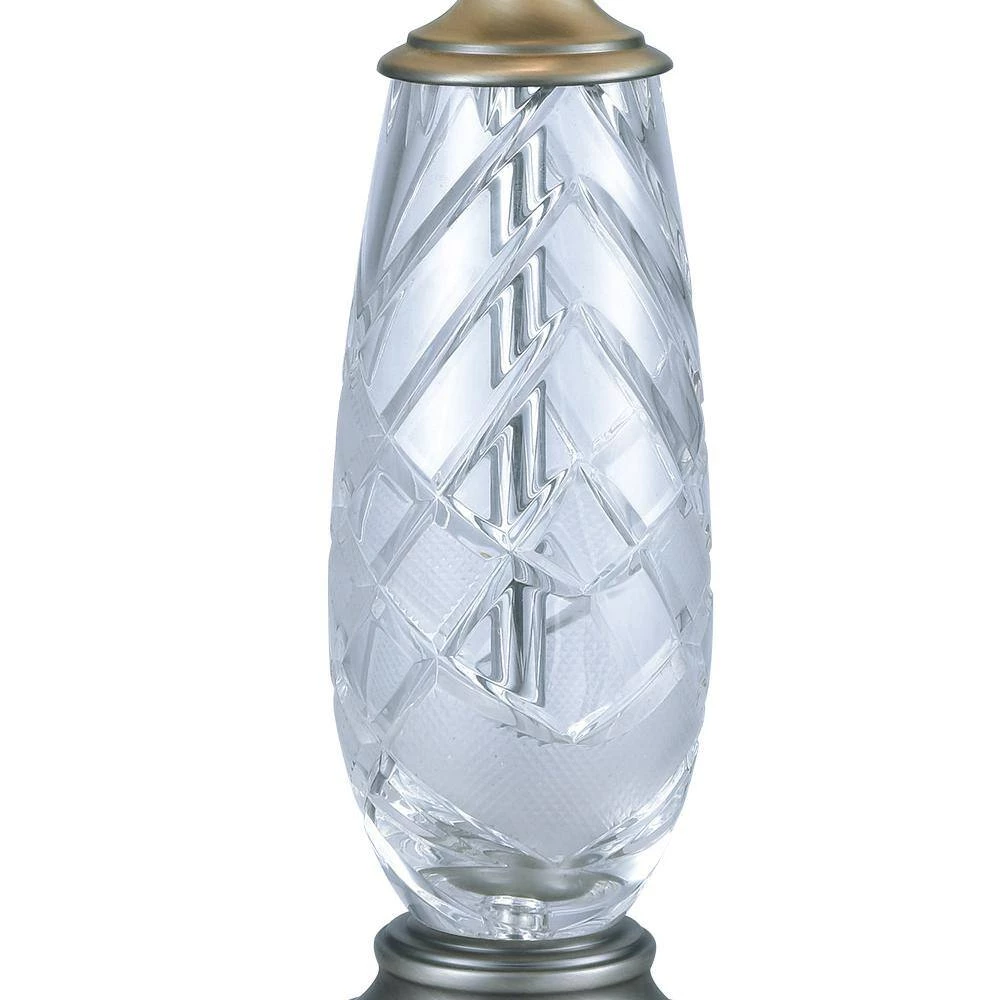 Lake Butler 29.5 in. Antique Nickel Table Lamp with Fabric Shade by Dale Tiffany 5 Lake Butler 29.5 in. Antique Nickel Table Lamp with Fabric Shade by Dale Tiffany - Image 3