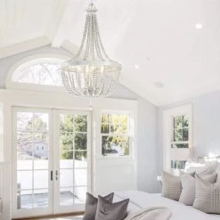 Dione 18 in. 4-Light Antique White Chandelier Wood Bead Bohemian Candlestick by TRUE FINE 13 Dione 18 in. 4-Light Antique White Chandelier Wood Bead Bohemian Candlestick by TRUE FINE -Dale Tiffany Store antique white true fine chandeliers td10039c 40 1000