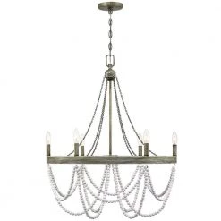 Dione 28 in. 6-Light White/Washed Chandelier Wood Bead Wood Bohemian Candlestick by TRUE FINE 18 Dione 28 in. 6-Light White/Washed Chandelier Wood Bead Wood Bohemian Candlestick by TRUE FINE -Dale Tiffany Store antique white true fine chandeliers td10051c 4f 1000