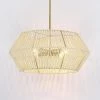 Bohe 22 in. 4-Light Beige/Brass Chandelier Bohemian Geometric with Hand Woven Shade by TRUE FINE -Dale Tiffany Store beige brass true fine chandeliers td10030c 64 1000