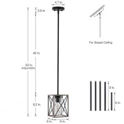 Brooklyn 1-Light Black and Distressed Faux Wood Rustic Farmhouse Mini Pendant Island Light with Seeded Glass Shade by TRUE FINE -Dale Tiffany Store black and distressed faux wood true fine pendant lights td20011p c3 1000