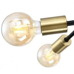 Trident 25.5 in. 6-Light Black and Gold Sputnik Semi Flush Mount Ceiling Light by TRUE FINE 22 Trident 25.5 in. 6-Light Black and Gold Sputnik Semi Flush Mount Ceiling Light by TRUE FINE -Dale Tiffany Store black and gold true fine flush mount lights td60003fl 1f 1000