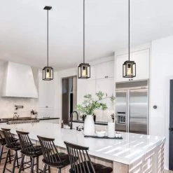 Exton 1-Light Black and Wood Tone Double Box Mini Pendant Island Light by TRUE FINE -Dale Tiffany Store black and wood tone true fine pendant lights td41017p 1d 1000