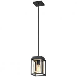 Exton 1-Light Black and Wood Tone Double Box Mini Pendant Island Light by TRUE FINE -Dale Tiffany Store black and wood tone true fine pendant lights td41017p c3 1000