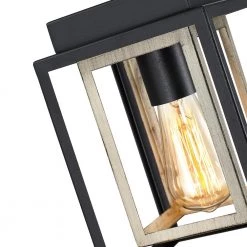 Exton 1-Light Black and Wood Tone Double Box Mini Pendant Island Light by TRUE FINE -Dale Tiffany Store black and wood tone true fine pendant lights td41017p fa 1000