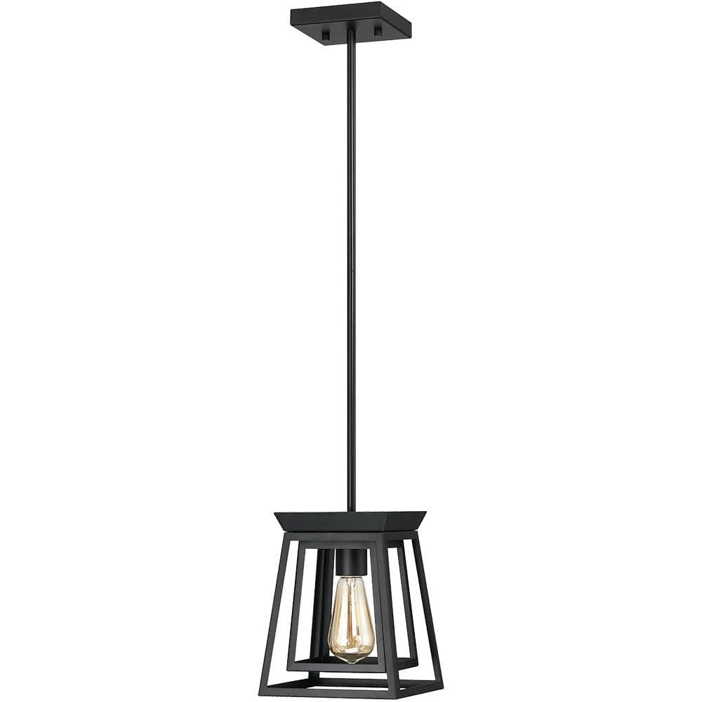 Exton 1-Light Black Double Box Mini Pendant Island Light by TRUE FINE 3 Exton 1-Light Black Double Box Mini Pendant Island Light by TRUE FINE