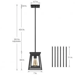 Exton 1-Light Black Double Box Mini Pendant Island Light by TRUE FINE 15 Exton 1-Light Black Double Box Mini Pendant Island Light by TRUE FINE -Dale Tiffany Store black and wood tone true fine pendant lights td41018p 66 1000