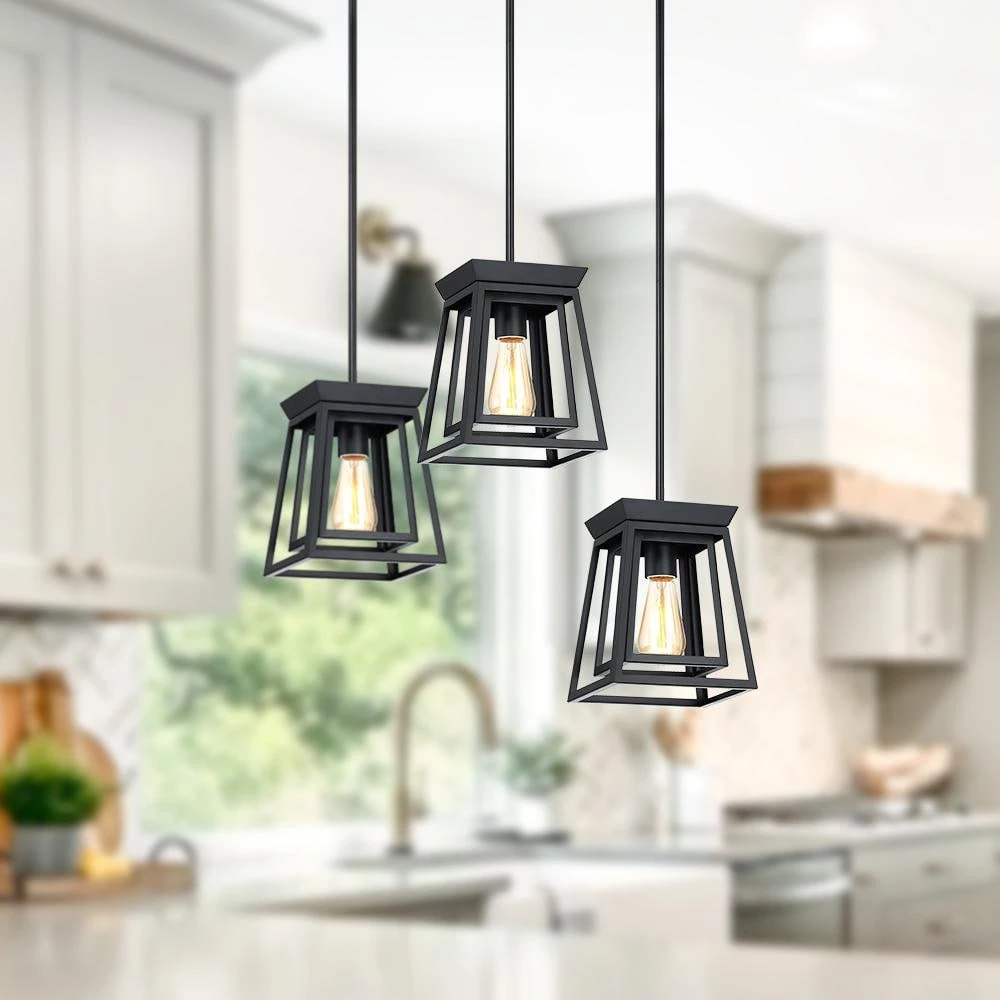 Exton 1-Light Black Double Box Mini Pendant Island Light by TRUE FINE 4 Exton 1-Light Black Double Box Mini Pendant Island Light by TRUE FINE - Image 2