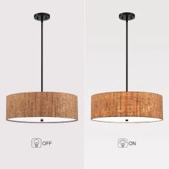 Sunrise 22 in. 4-Light Black Canopy Chandelier Cork Drum Pendant by TRUE FINE -Dale Tiffany Store black canopy shade is tan true fine chandeliers td10044c 1f 1000
