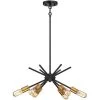 Trident Sputnik 6-Light Black/Gold Pendant Light Mid Century Chandelier with Bulbs Included by TRUE FINE -Dale Tiffany Store black gold true fine chandeliers td41020c 64 1000