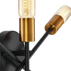 Trident Sputnik 3-Light Black/Gold Mid Century Wall Sconce with Bulbs Included by TRUE FINE -Dale Tiffany Store black gold true fine vanity lighting td41014w fa 1000