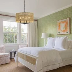 Cape 20 in. 4-Light Bohemian Drum Chandelier with Lime Hand Woven Shade by TRUE FINE 15 Cape 20 in. 4-Light Bohemian Drum Chandelier with Lime Hand Woven Shade by TRUE FINE -Dale Tiffany Store black lime true fine chandeliers td90032fl 40 1000