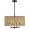 Cape 20 in. 4-Light Bohemian Drum Chandelier with Lime Hand Woven Shade by TRUE FINE -Dale Tiffany Store black lime true fine chandeliers td90032fl 64 1000