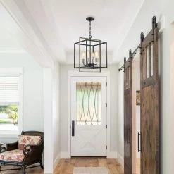 Sullivan 4-Light Black Square Farmhouse Chandelier with Wood Accents by TRUE FINE 21 Sullivan 4-Light Black Square Farmhouse Chandelier with Wood Accents by TRUE FINE -Dale Tiffany Store black true fine chandeliers td10007c 44 1000