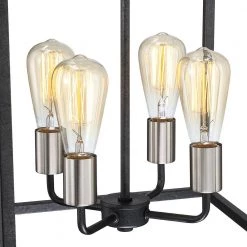 Sullivan 4-Light Black Square Farmhouse Chandelier with Wood Accents by TRUE FINE 19 Sullivan 4-Light Black Square Farmhouse Chandelier with Wood Accents by TRUE FINE -Dale Tiffany Store black true fine chandeliers td10007c 4f 1000