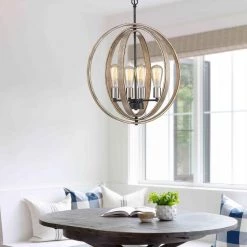 Ava 4-Light Black Globe Farmhouse Chandelier with Wood Accents by TRUE FINE -Dale Tiffany Store black true fine chandeliers td40005c 77 1000
