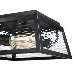 2-Light Black Outdoor Flush Mount Ceiling Light with Clear Water Glass by TRUE FINE -Dale Tiffany Store black true fine outdoor flush mount lights td20015cel 44 1000