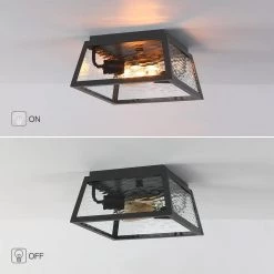 2-Light Black Outdoor Flush Mount Ceiling Light with Clear Water Glass by TRUE FINE -Dale Tiffany Store black true fine outdoor flush mount lights td20015cel c3 1000