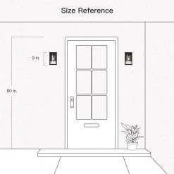 9 in. 1-Light Black Non Solar Outdoor Wall Lantern Sconce with Clear Glass (2-Pack) by TRUE FINE -Dale Tiffany Store black true fine outdoor sconces 2142ot 2pk 76 1000