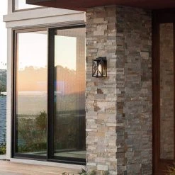 11 in. 1-Light Black Non Solar Outdoor Wall Lantern Sconces with Clear Glass Shade (2-Pack) by TRUE FINE 20 11 in. 1-Light Black Non Solar Outdoor Wall Lantern Sconces with Clear Glass Shade (2-Pack) by TRUE FINE -Dale Tiffany Store black true fine outdoor sconces 2143ot 2pk fa 1000