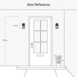 1-Light Black Non Solar Integrated LED Outdoor Wall Lantern Sconces with Crackle Glass Shade (2-Pack) by TRUE FINE 20 1-Light Black Non Solar Integrated LED Outdoor Wall Lantern Sconces with Crackle Glass Shade (2-Pack) by TRUE FINE -Dale Tiffany Store black true fine outdoor sconces 21515ot 2pk 77 1000
